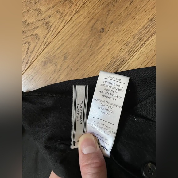 AMI Black Carrot Fit Pants 34 - Picture 7 of 8